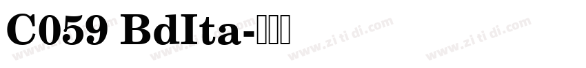 C059 BdIta字体转换